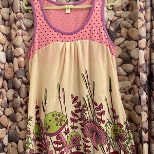 Lux brand Boho Fungi / Mushroom flare festival top - women’s Medium